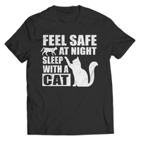 Feel Safe At Night Sleep With A Cat Shirts and Hoodies