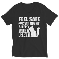 Feel Safe At Night Sleep With A Cat Shirts and Hoodies