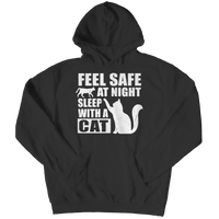 Feel Safe At Night Sleep With A Cat Shirts and Hoodies