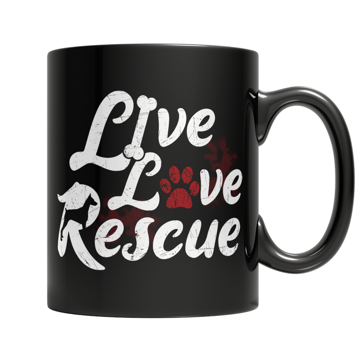 Live Love Rescue Dog 2 Coffe Mug